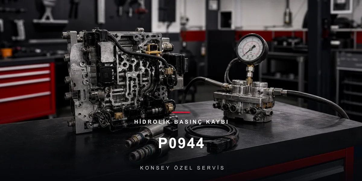 P0944 Arıza Kodu: Hidrolik Basınç Kaybı — Kutunun Ani Tansiyon Düşmesi için Konsey Özel Servis görseli