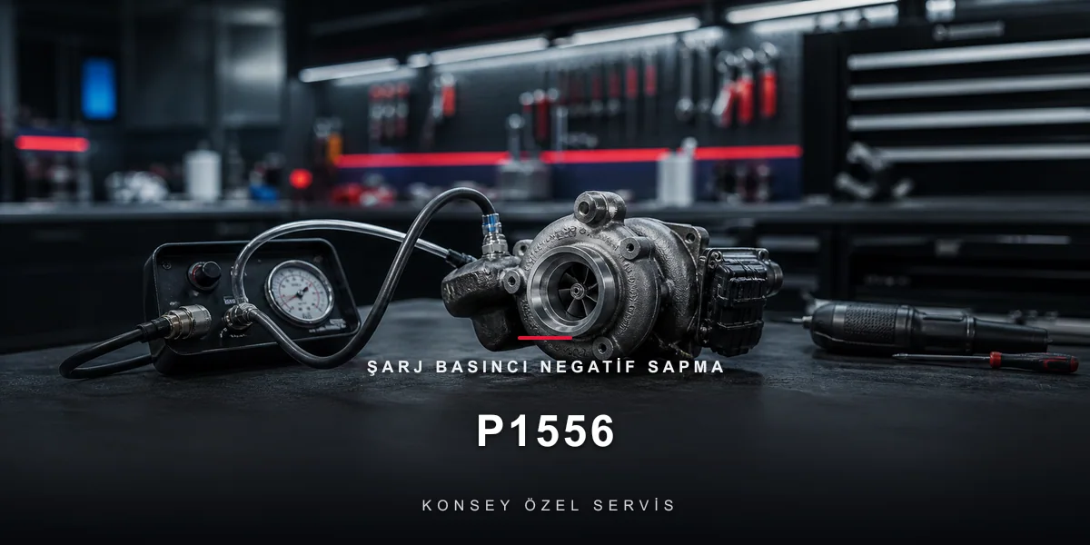 P1556 Arıza Kodu: Şarj Basıncı Negatif Sapma — VAG Turbosunun 'Az Basıyor' Kodu için Konsey Özel Servis görseli