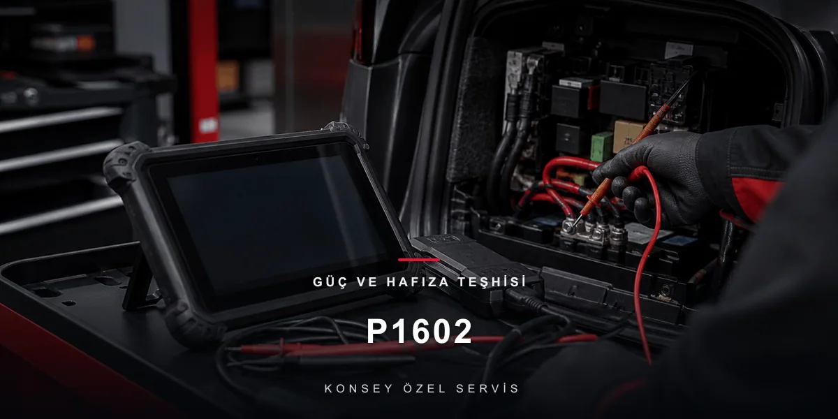P1602 Arıza Kodu: Üreticiye Özgü Güç ve Hafıza Teşhisi için Konsey Özel Servis görseli