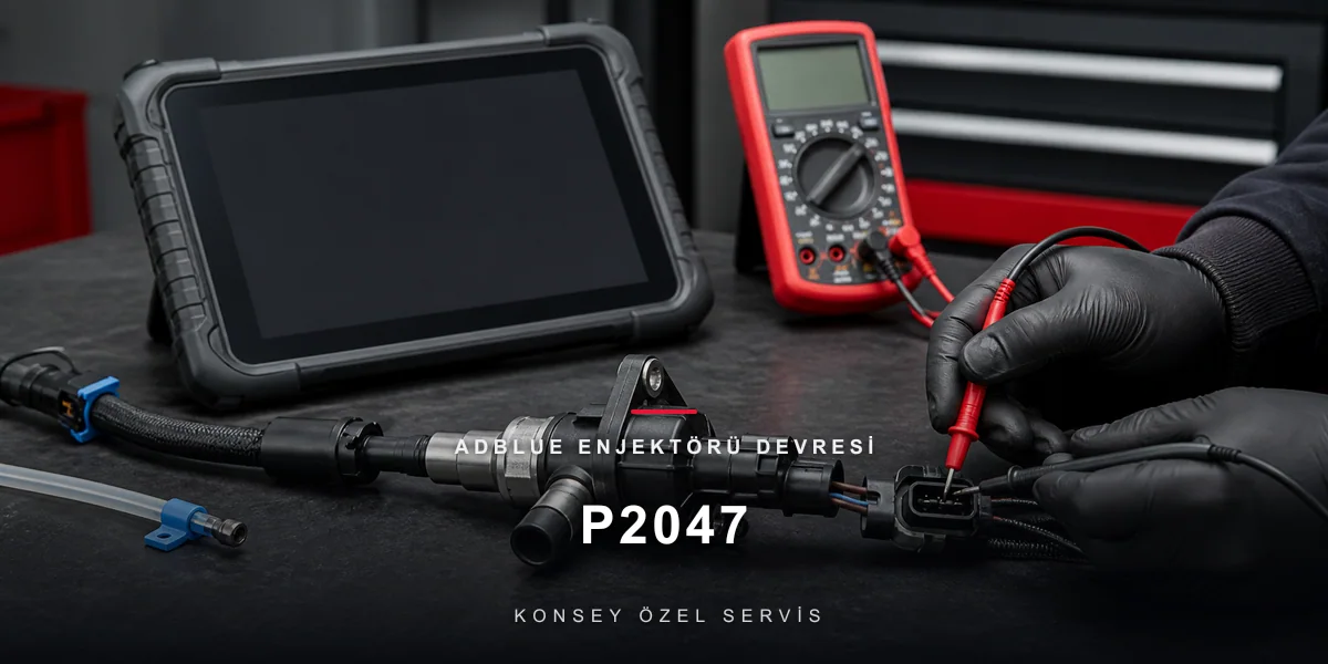 P2047 Arıza Kodu: AdBlue Enjektörü Devresi — Dozlayıcının Elektriği için Konsey Özel Servis görseli