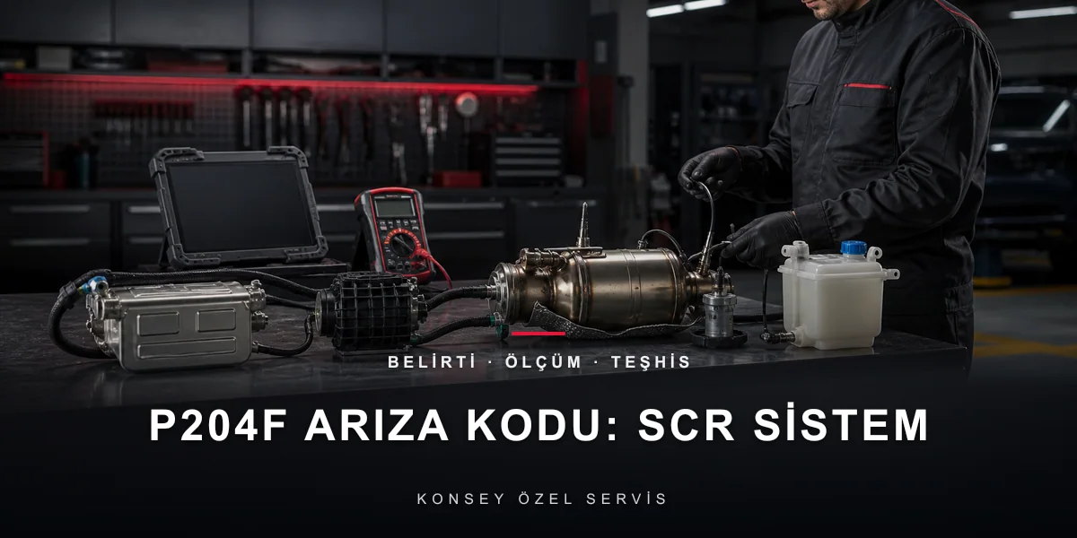 P204F Arıza Kodu: SCR Sistem Performansı — AdBlue Zincirinin Geneli için Konsey Özel Servis görseli