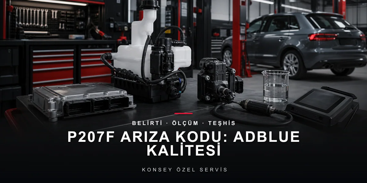 P207F Arıza Kodu: AdBlue Kalitesi Yetersiz — Geri Sayım Uyarısı için Konsey Özel Servis görseli