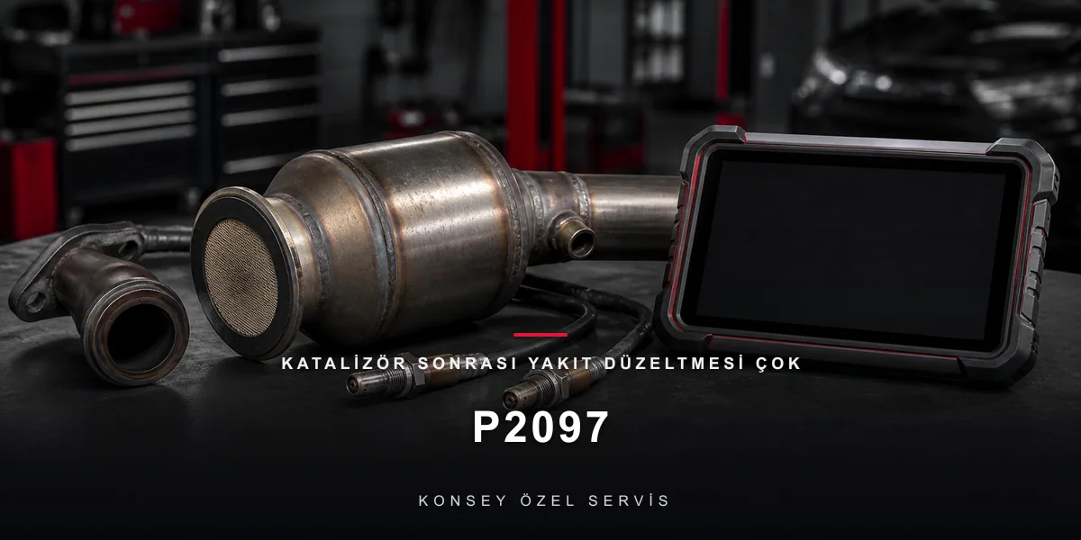 P2097 Arıza Kodu: Katalizör Sonrası Yakıt Düzeltmesi Çok Zengin için Konsey Özel Servis görseli