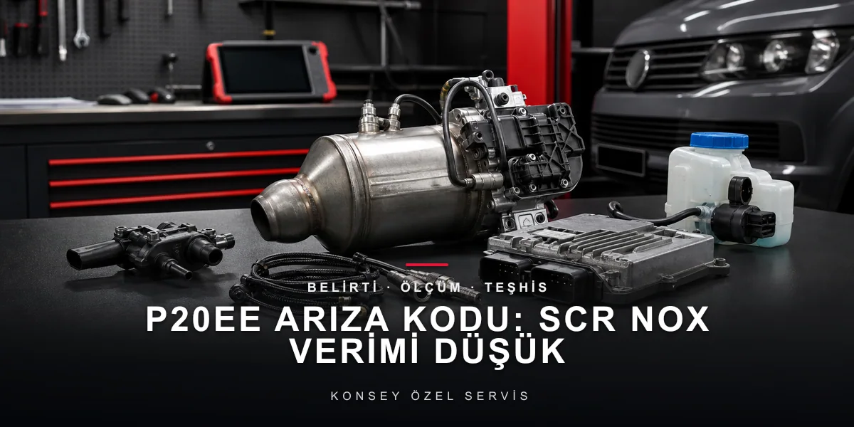 P20EE Arıza Kodu: SCR NOx Verimi Düşük — AdBlue Sisteminin Karnesi için Konsey Özel Servis görseli