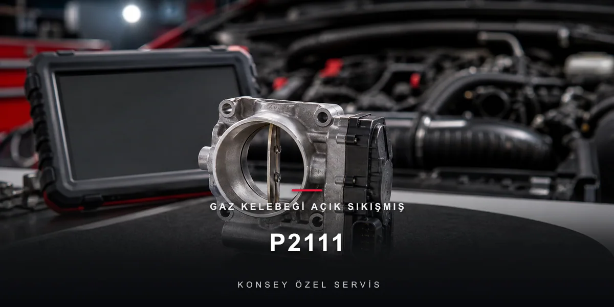 P2111 Arıza Kodu: Gaz Kelebeği Açık Sıkışmış — Kapanmayan Kelebek için Konsey Özel Servis görseli