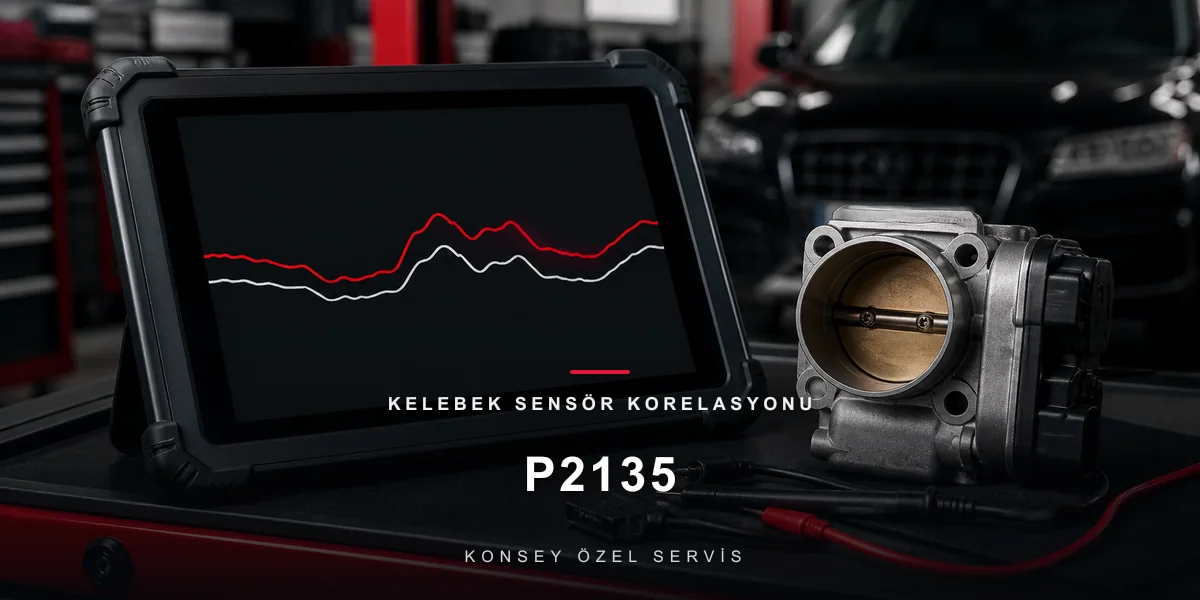 P2135 Arıza Kodu: Kelebek Sensör Korelasyonu — Çift Tanık Çelişkisi için Konsey Özel Servis görseli
