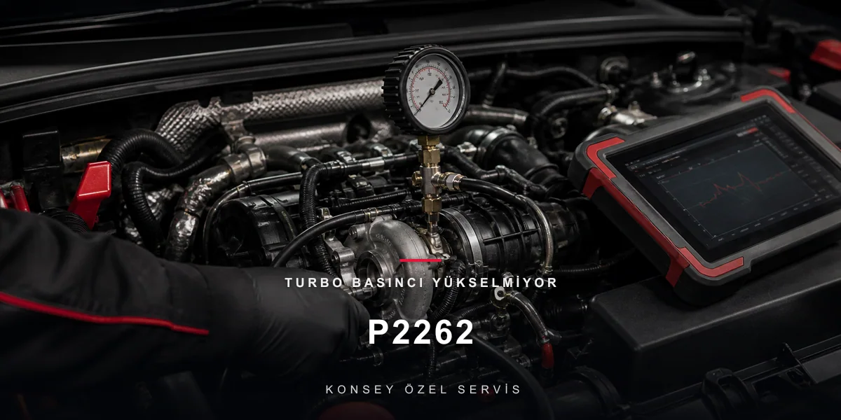 P2262 Arıza Kodu: Turbo Basıncı Yükselmiyor — Mekanik Basınç Yokluğu için Konsey Özel Servis görseli