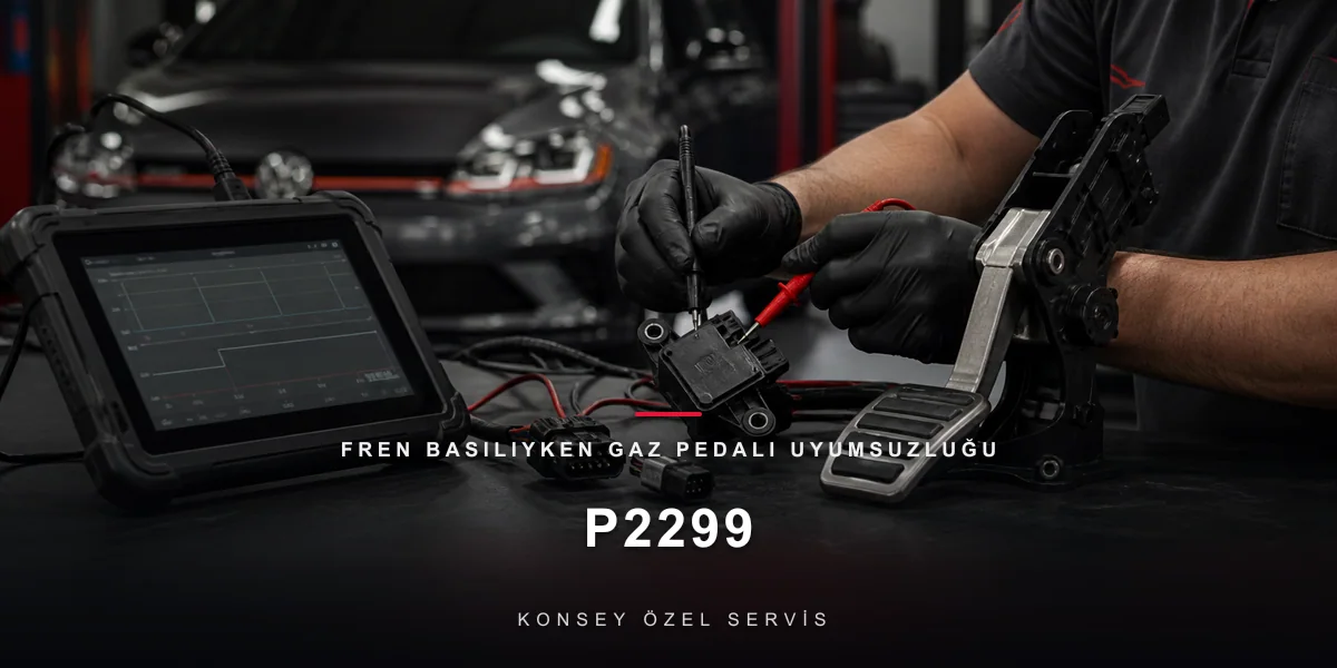 P2299 Arıza Kodu: Fren Basılıyken Gaz Pedalı Uyumsuzluğu için Konsey Özel Servis görseli