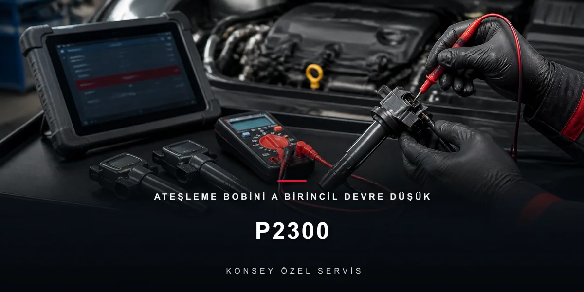 P2300 Arıza Kodu: Ateşleme Bobini A Birincil Devre Düşük (P2300-P2312) için Konsey Özel Servis görseli
