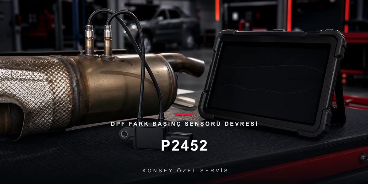 P2452 Arıza Kodu: DPF Fark Basınç Sensörü Devresi — Küçük Sensör, Büyük Karar için Konsey Özel Servis görseli