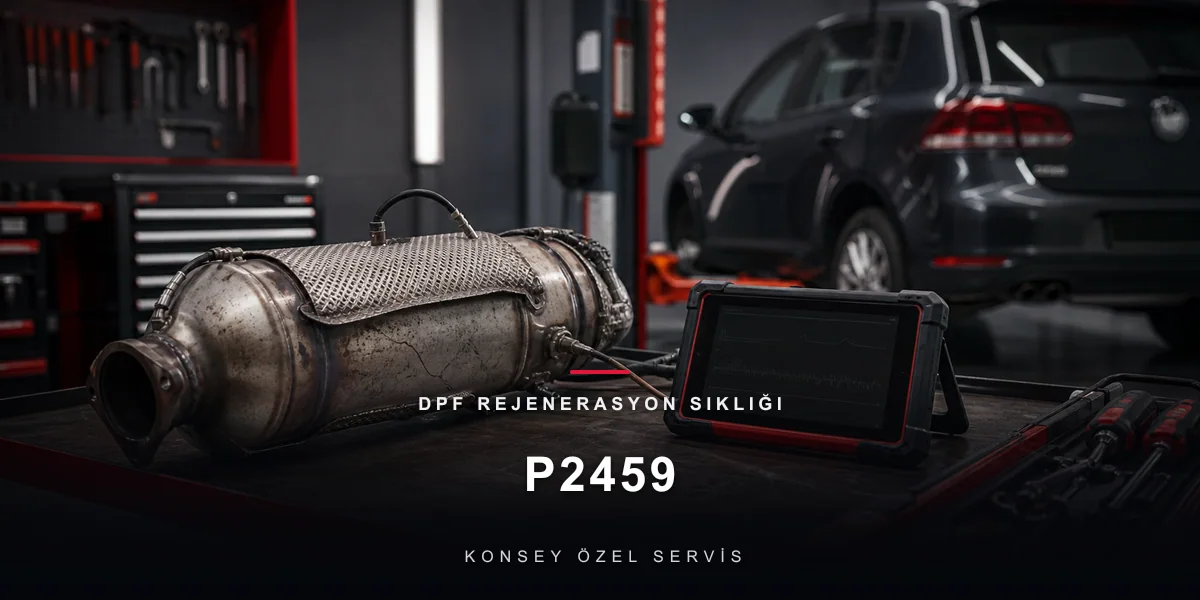 P2459 Arıza Kodu: DPF Rejenerasyon Sıklığı — Çok Sık Temizlenen Filtre için Konsey Özel Servis görseli