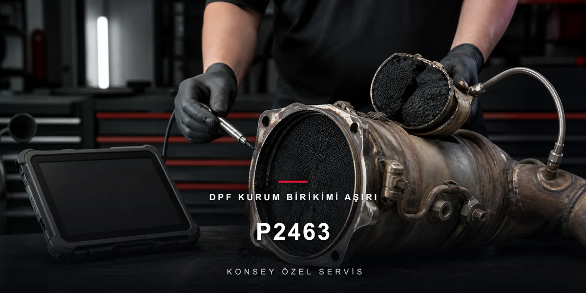 P2463 Arıza Kodu: DPF Kurum Birikimi Aşırı — Dolan Filtre için Konsey Özel Servis görseli