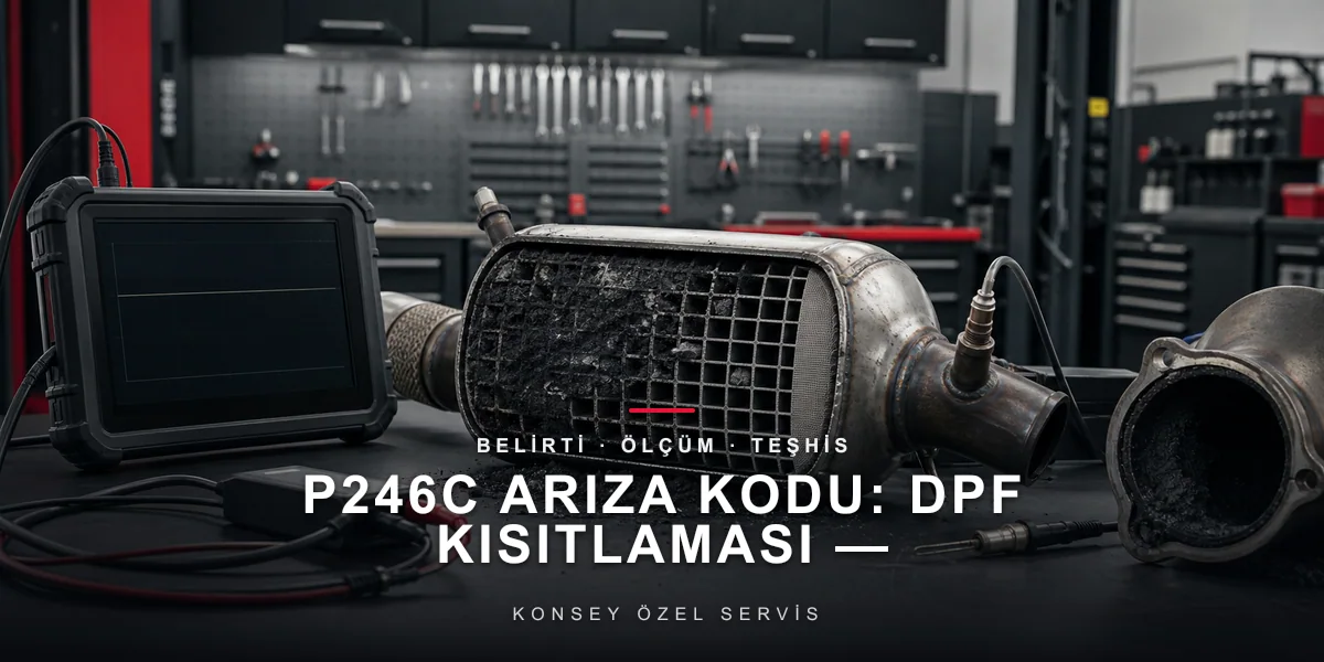 P246C Arıza Kodu: DPF Kısıtlaması — Filtrenin Tıkanma İlanı için Konsey Özel Servis görseli