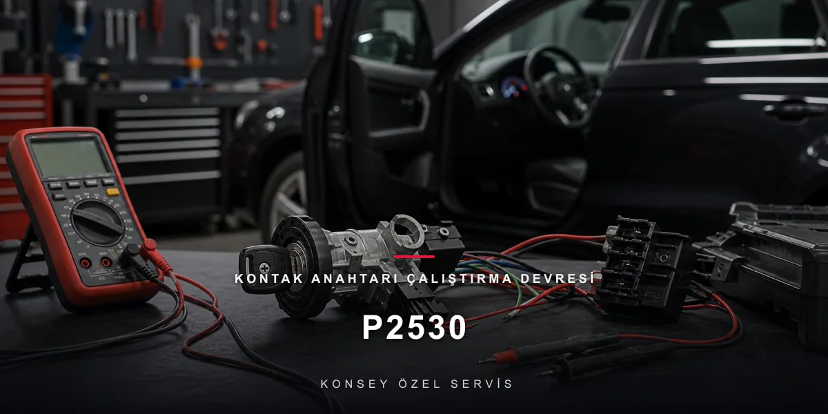 P2530 Arıza Kodu: Kontak Anahtarı Çalıştırma Devresi — Ignition Run Sinyali için Konsey Özel Servis görseli