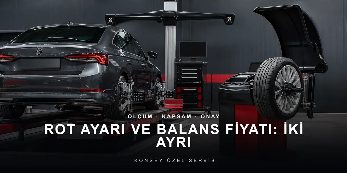Rot Ayarı ve Balans Fiyatı: İki Ayrı İş, İki Ayrı Fatura Kalemi için Konsey Özel Servis görseli