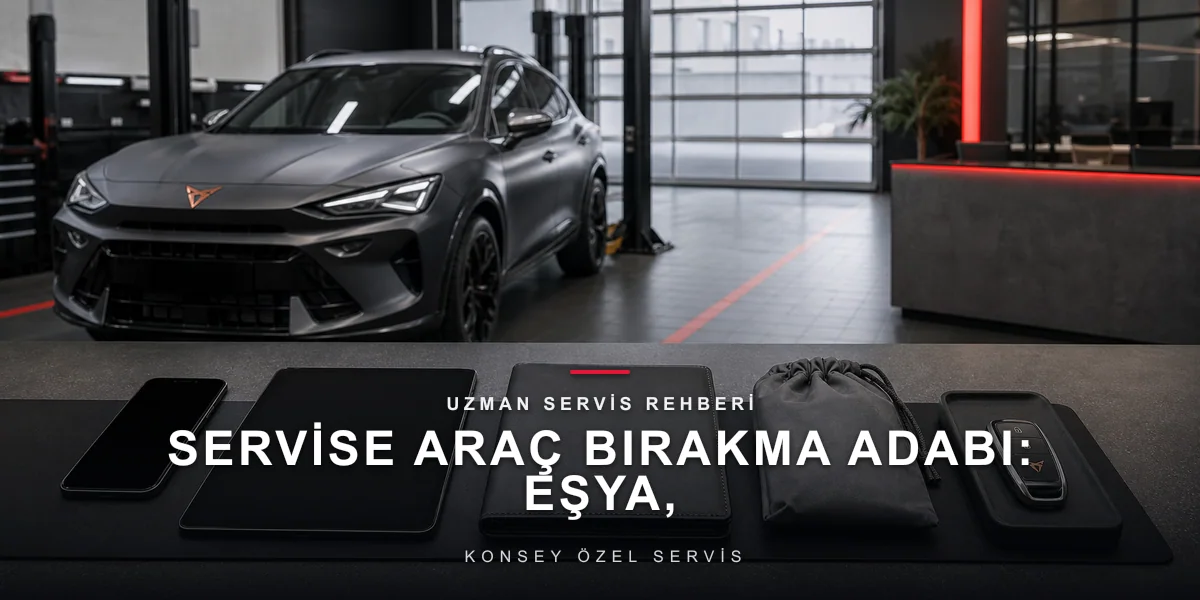 Servise Araç Bırakma Adabı: Eşya, Yakıt, Kişisel Veri ve Haklar için Konsey Özel Servis görseli