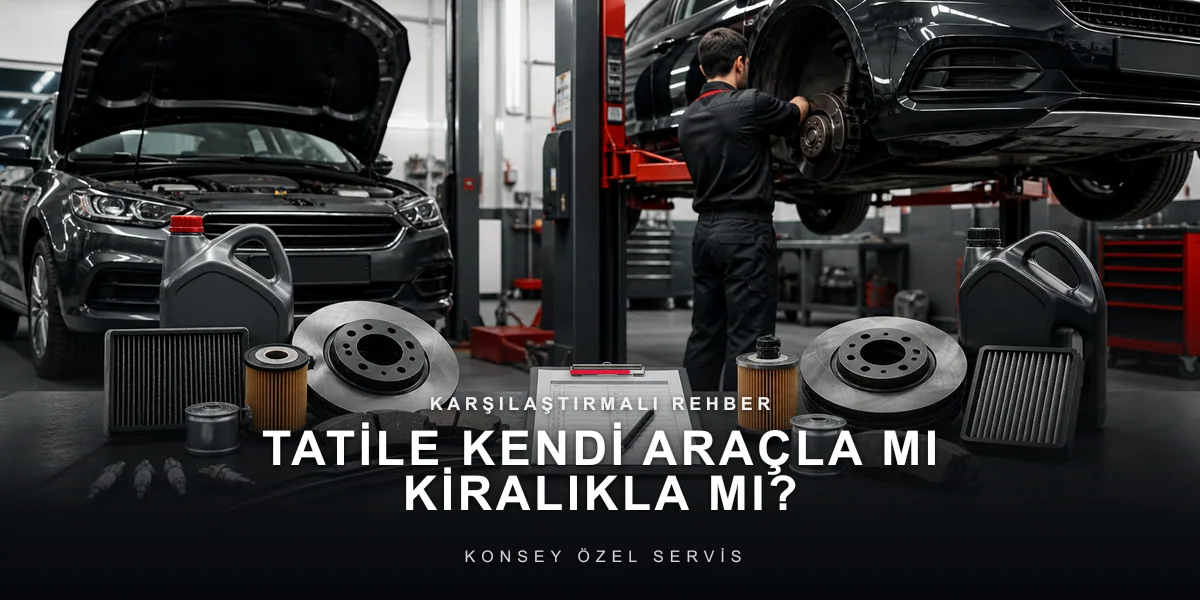 Tatile Kendi Araçla mı Kiralıkla mı? Km, Yıpranma, Maliyet Kıyası için Konsey Özel Servis görseli