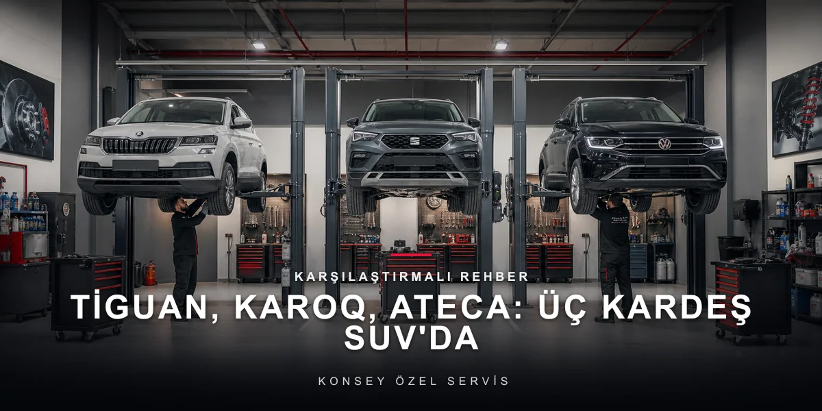 Tiguan, Karoq, Ateca: Üç Kardeş SUV'da Sahiplik Kıyası için Konsey Özel Servis görseli