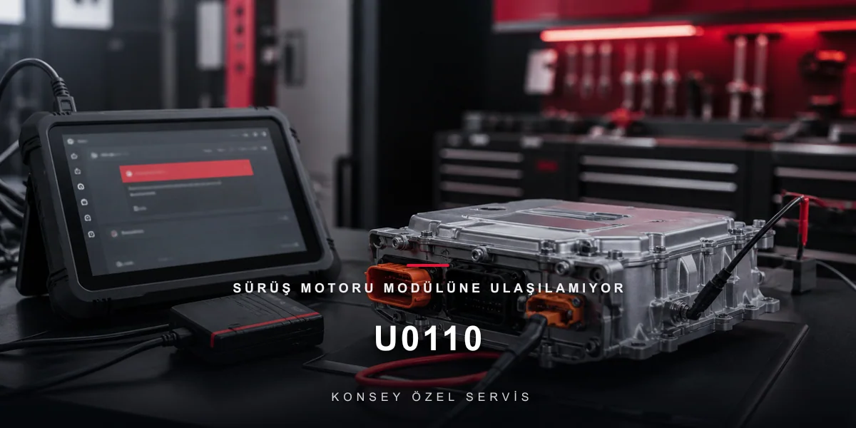 U0110 Arıza Kodu: Sürüş Motoru Modülüne Ulaşılamıyor — Hibrit Ağının Kaybı için Konsey Özel Servis görseli