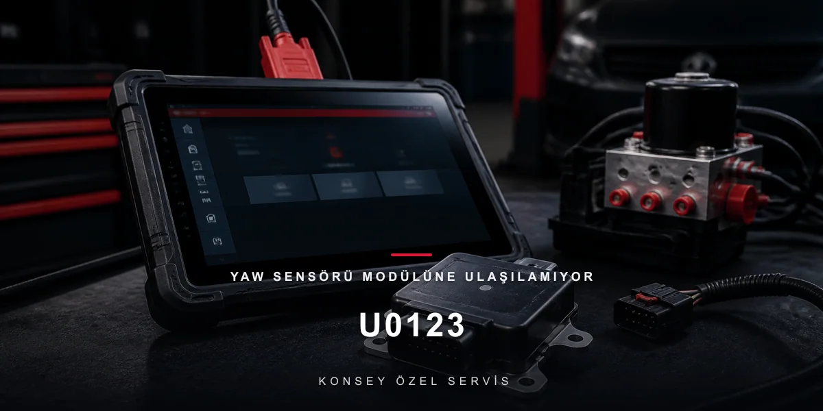 U0123 Arıza Kodu: Yaw Sensörü Modülüne Ulaşılamıyor — Savrulma Verisinin Kaybı için Konsey Özel Servis görseli