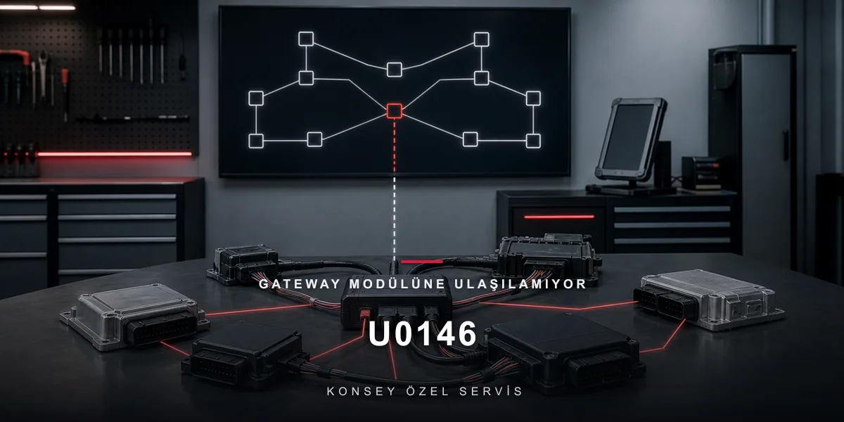 U0146 Arıza Kodu: Gateway Modülüne Ulaşılamıyor — Ağların Köprüsü Çöktü için Konsey Özel Servis görseli