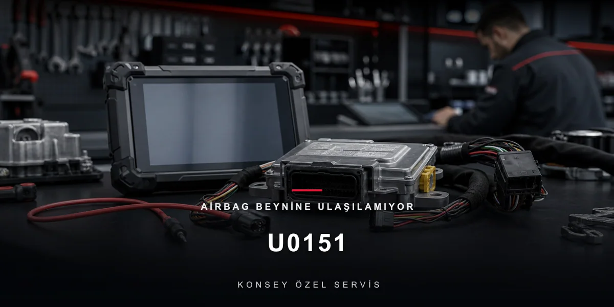 U0151 Arıza Kodu: Airbag Beynine Ulaşılamıyor — Güvenlik Ağının Kaybı için Konsey Özel Servis görseli
