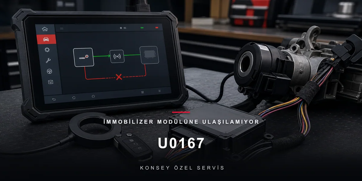 U0167 Arıza Kodu: İmmobilizer Modülüne Ulaşılamıyor — Bekçiyle Kesilen Hat için Konsey Özel Servis görseli