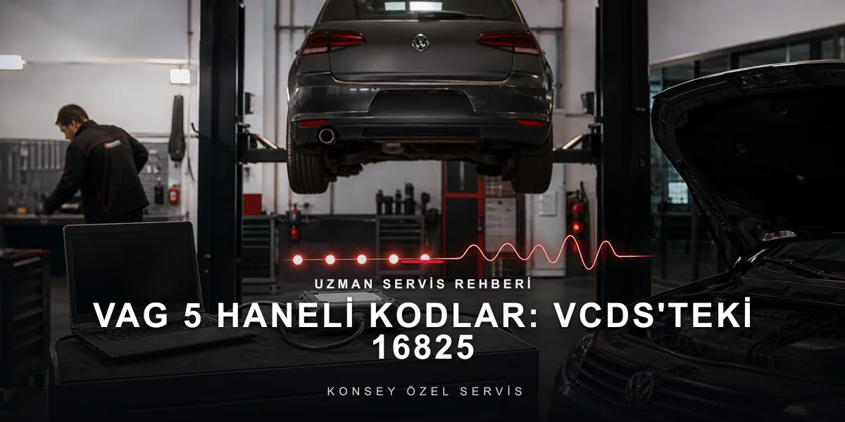 VAG 5 Haneli Kodlar: VCDS'teki 16825 Ne Demek? P Koduna Çevirme için Konsey Özel Servis görseli