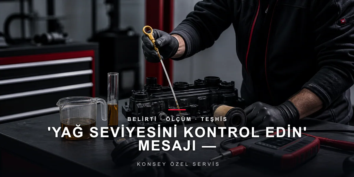 Konsey Özel Servis - blog yag seviyesi kontrol mesaji