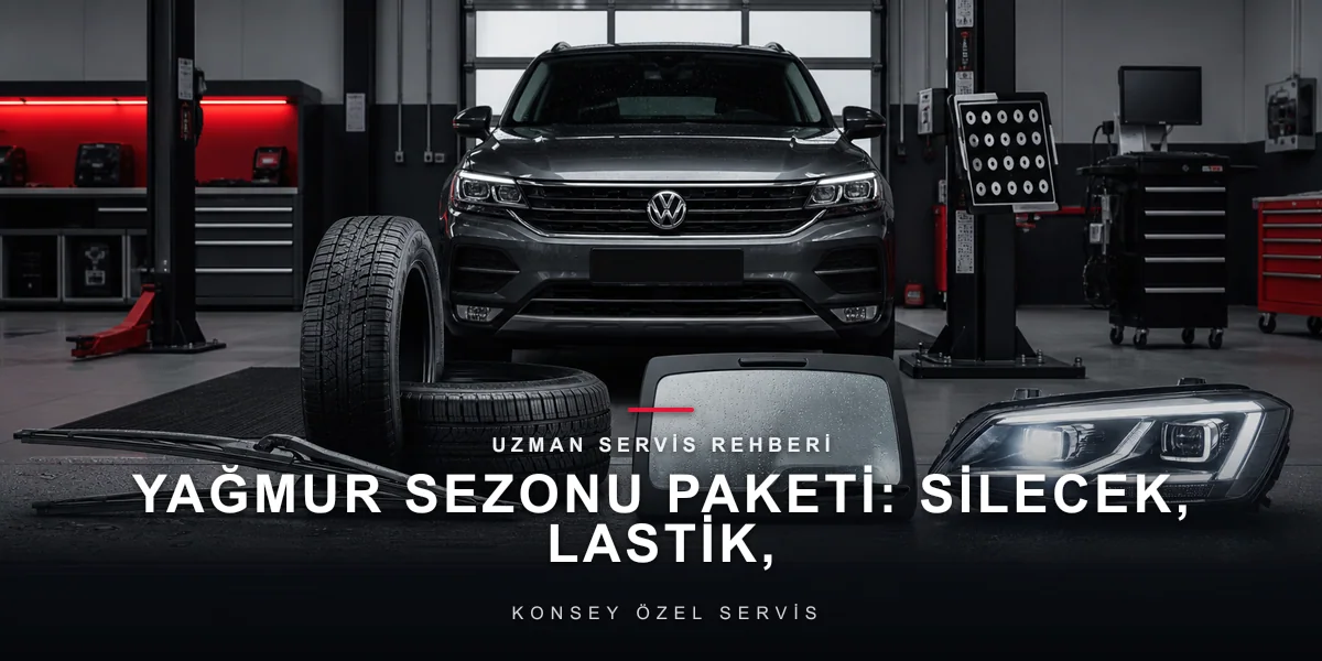 Yağmur Sezonu Paketi: Silecek, Lastik, Buğu, Far — Görüş Dörtlüsü için Konsey Özel Servis görseli
