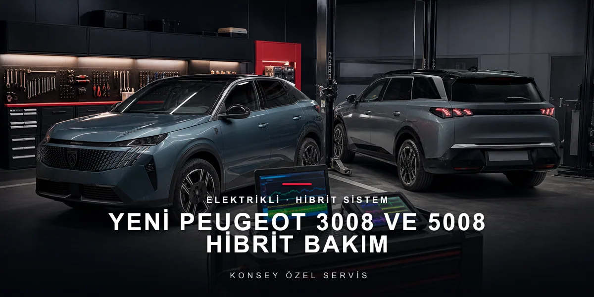 Yeni Peugeot 3008 ve 5008 Hibrit Bakım Rehberi için Konsey Özel Servis görseli