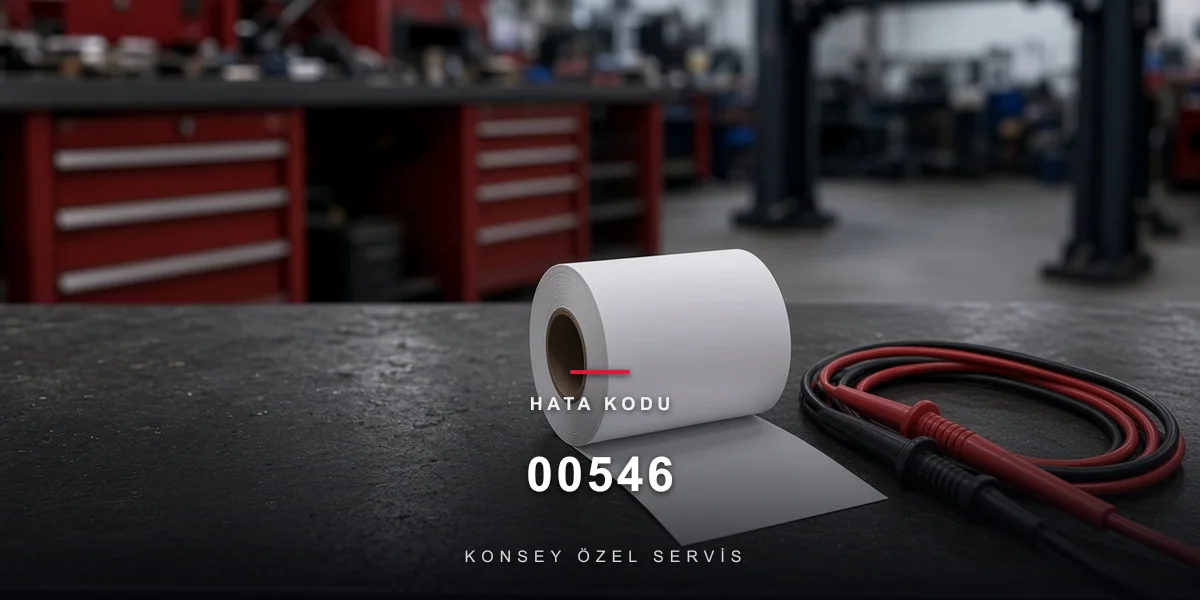 00546 hata kodu: atölye tezgâhında boş kâğıt rulosu ve ölçü kabloları, Konsey