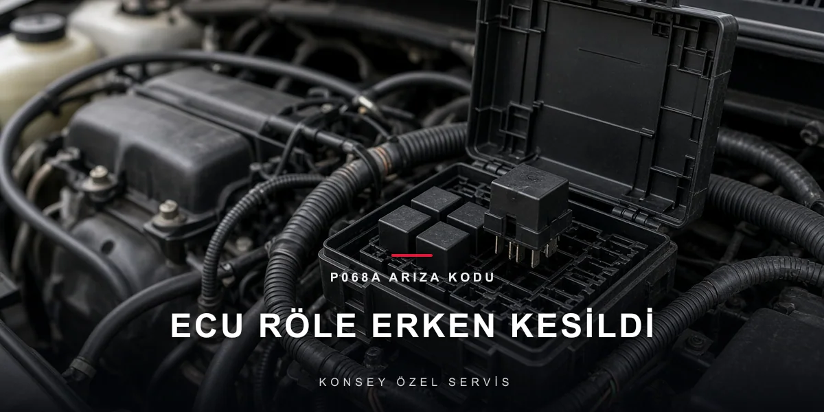 P068A arıza kodu: açık sigorta kutusundan çekilmiş siyah güç rölesi, Konsey