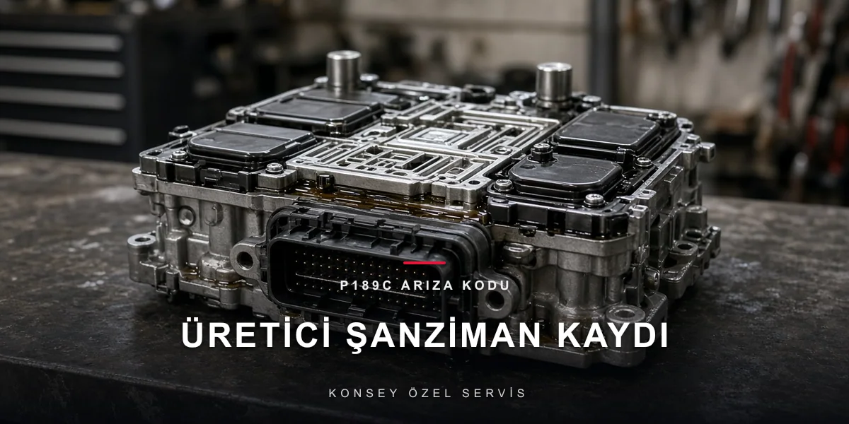 P189C arıza kodu: tezgâhta mekatronik ünite ve çok pinli fiş, Konsey