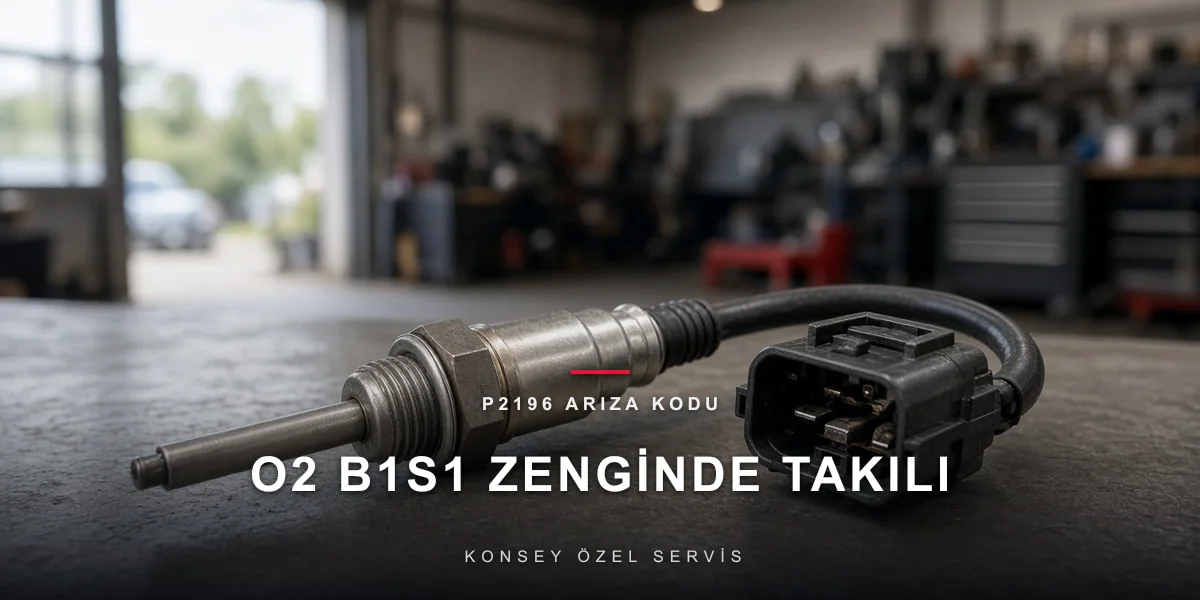 P2196 arıza kodu: atölye tezgâhında sökülmüş oksijen sensörü ve açık fiş, Konsey