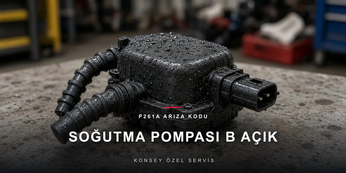 P261A arıza kodu: tezgâhta elektrikli yardımcı soğutma pompası ve açık fiş, Konsey