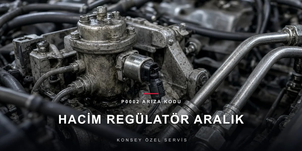 P0002 Arıza Kodu: yakıt hacim regülatörü aralık performansı için Konsey Özel Servis görseli