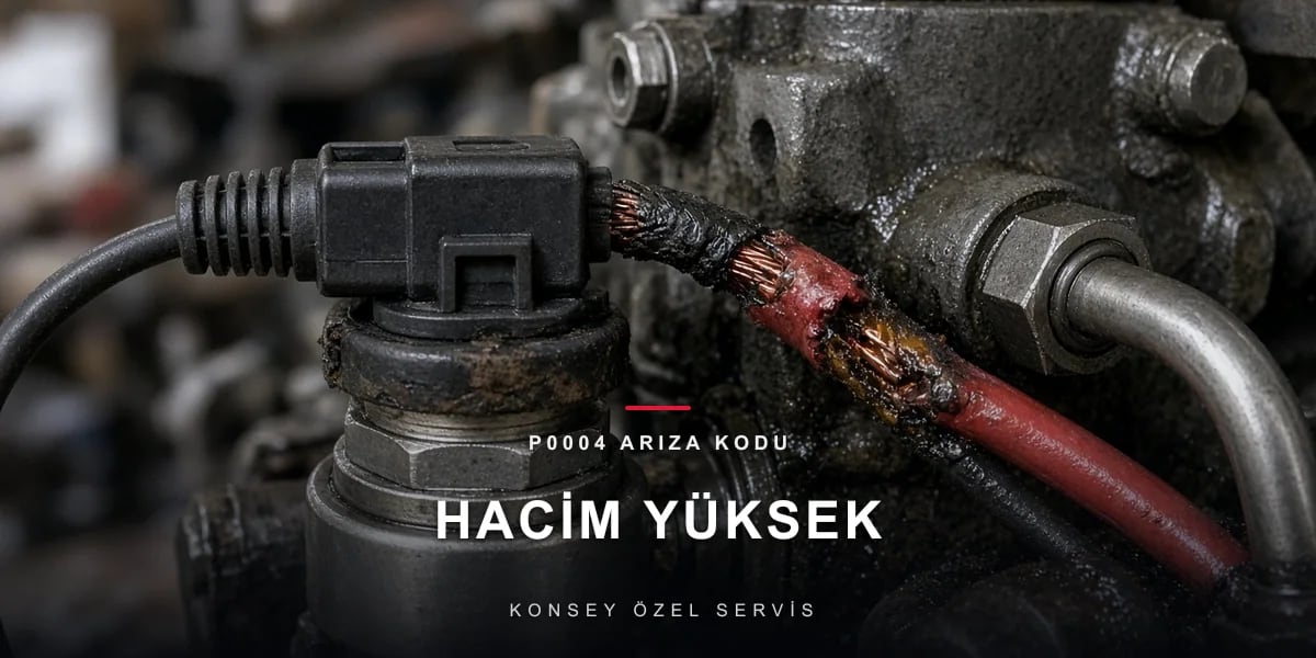 P0004 Arıza Kodu: yakıt hacim regülatörü kontrol hattı yüksek için Konsey Özel Servis görseli