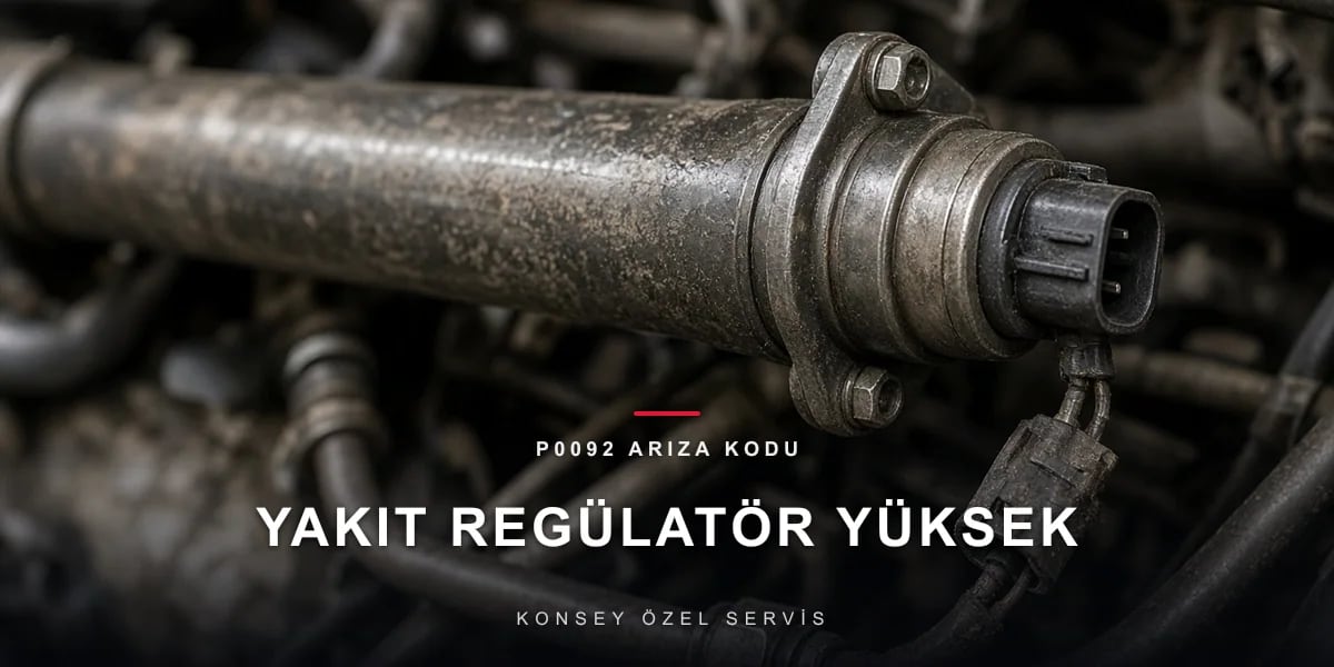 P0092 Arıza Kodu: yakıt basınç regülatörü 1 kontrol hattı yüksek sinyal için Konsey Özel Servis görseli