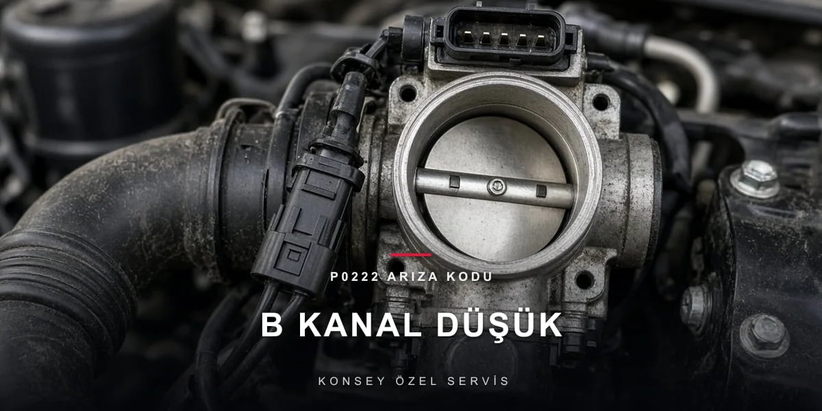 P0222 Arıza Kodu: gaz kelebeği veya pedal B kanalı düşük sinyal için Konsey Özel Servis görseli