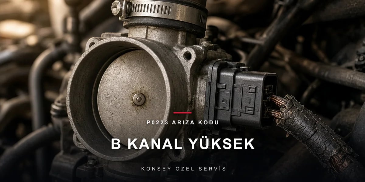 P0223 Arıza Kodu: gaz kelebeği B kanalı yüksek sinyal için Konsey Özel Servis görseli