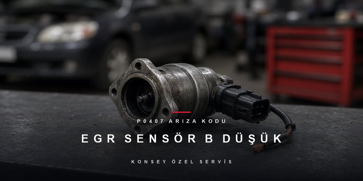P0407 Arıza Kodu: EGR konum sensörü B düşük sinyal için Konsey Özel Servis görseli