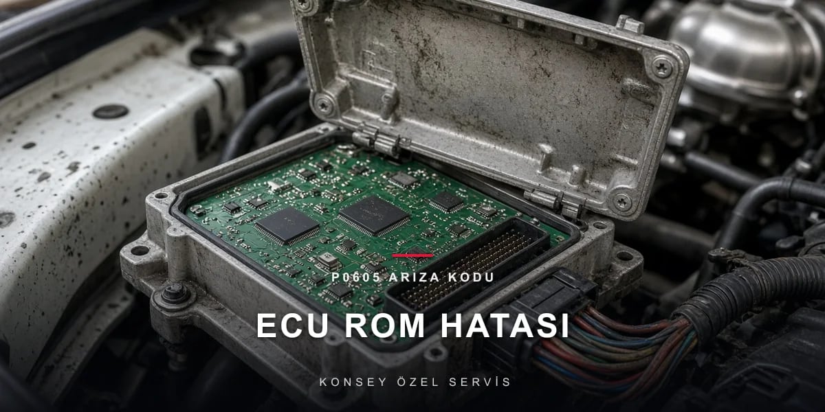 P0605 Arıza Kodu: motor beyni ROM öz-test hatası için Konsey Özel Servis görseli