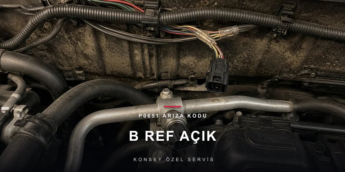 P0651 Arıza Kodu: sensör referans gerilimi B açık için Konsey Özel Servis görseli